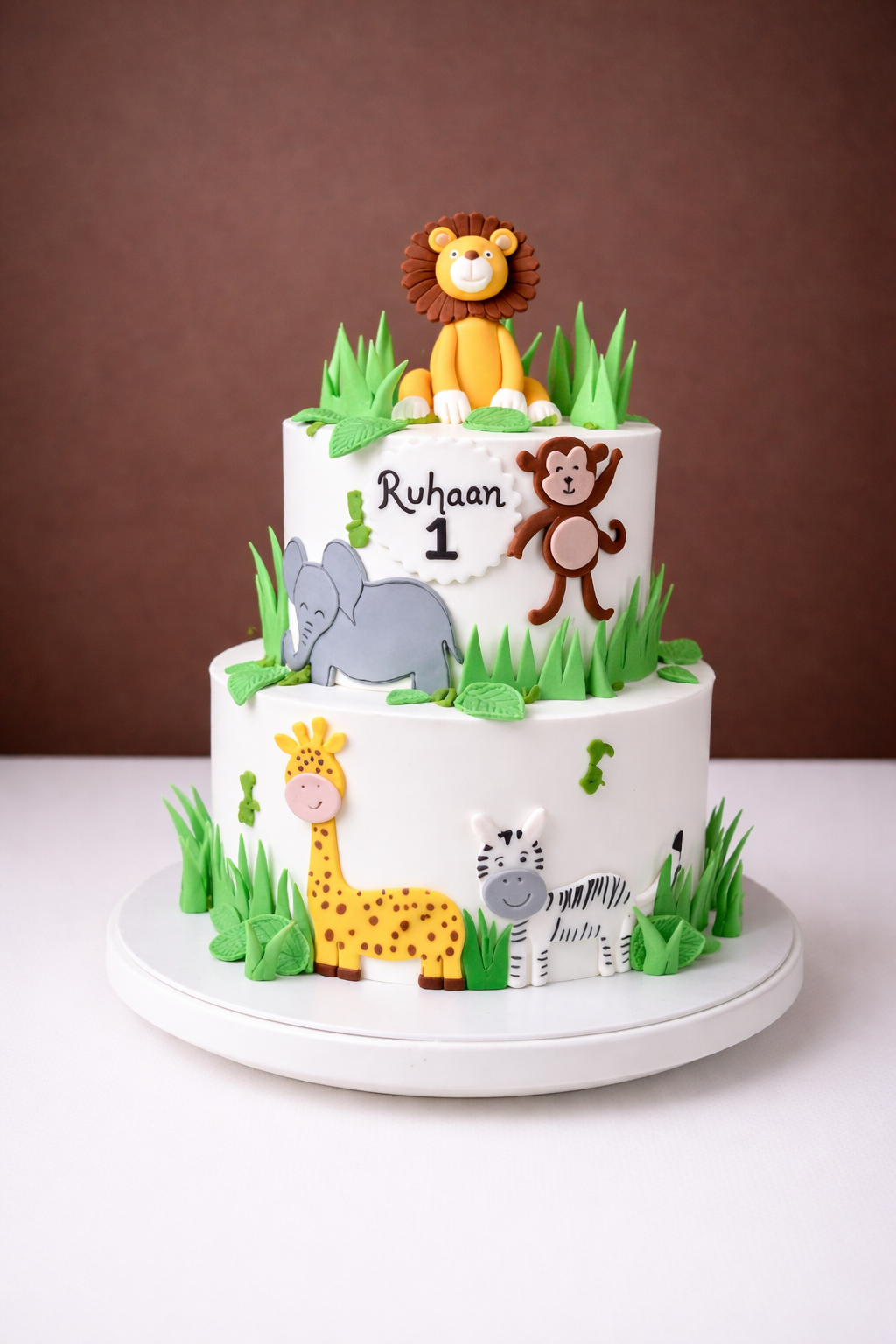 Safari Animal Birthday Cake