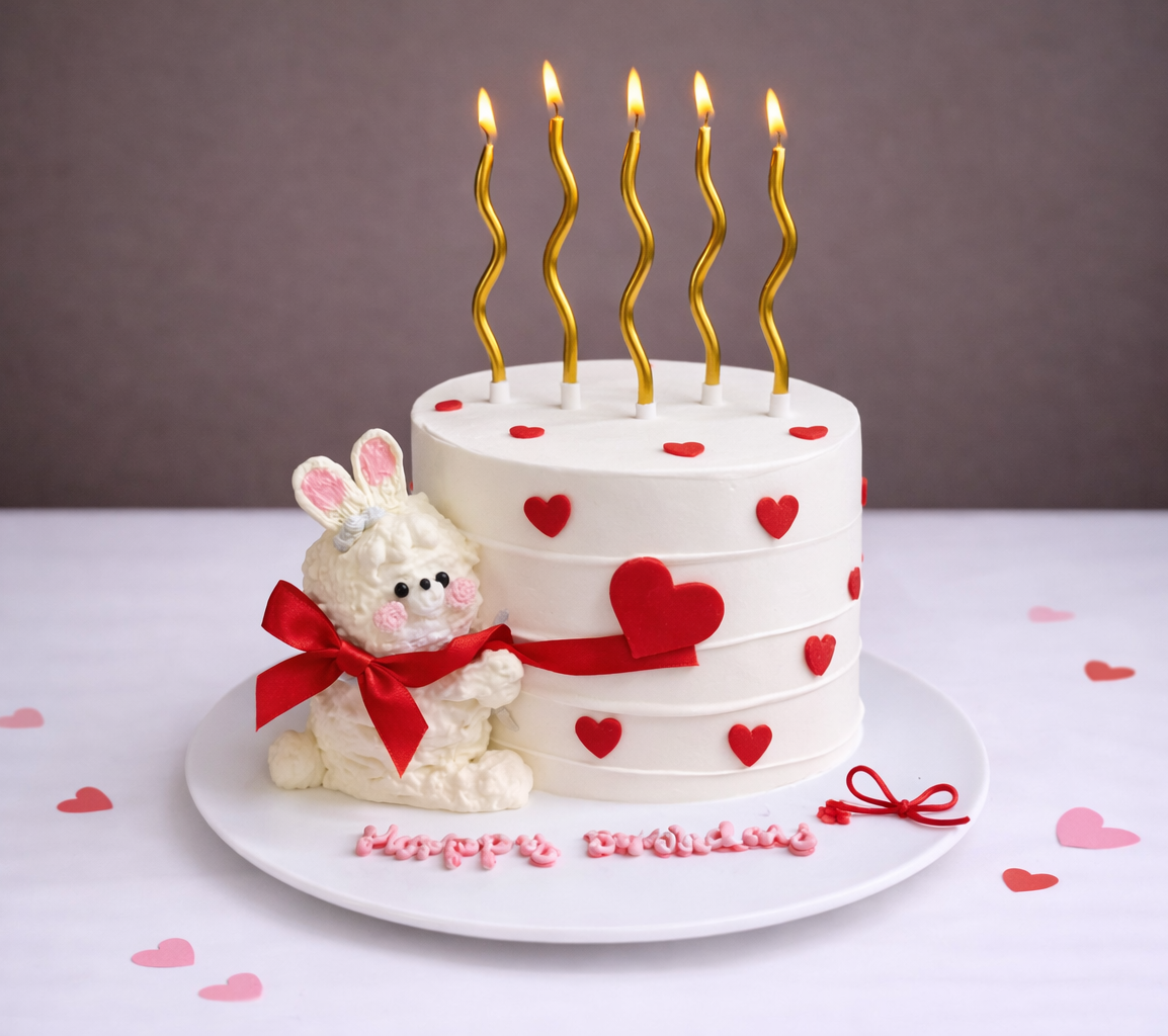 Cute Bunny Love Cake