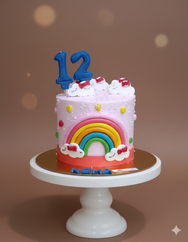 Sleepy Clouds Unicorn Birthday Cake