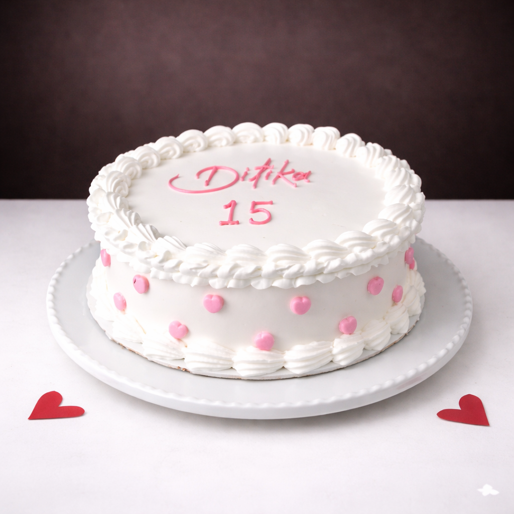 Elegant White Theme Cake