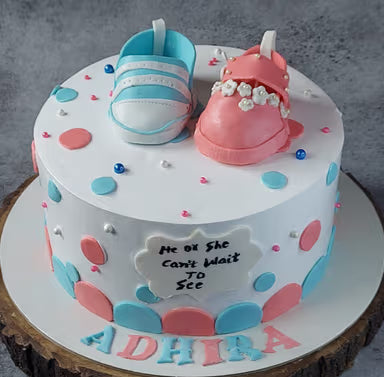 He or She Baby Shower Cake