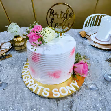 Blushing Bride-to-Be Celebration Cake