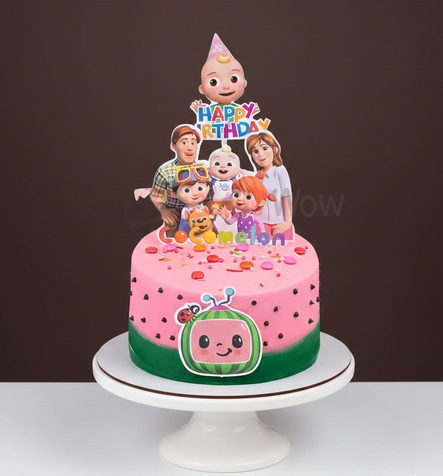 Cocomelon Watermelon Birthday Cake