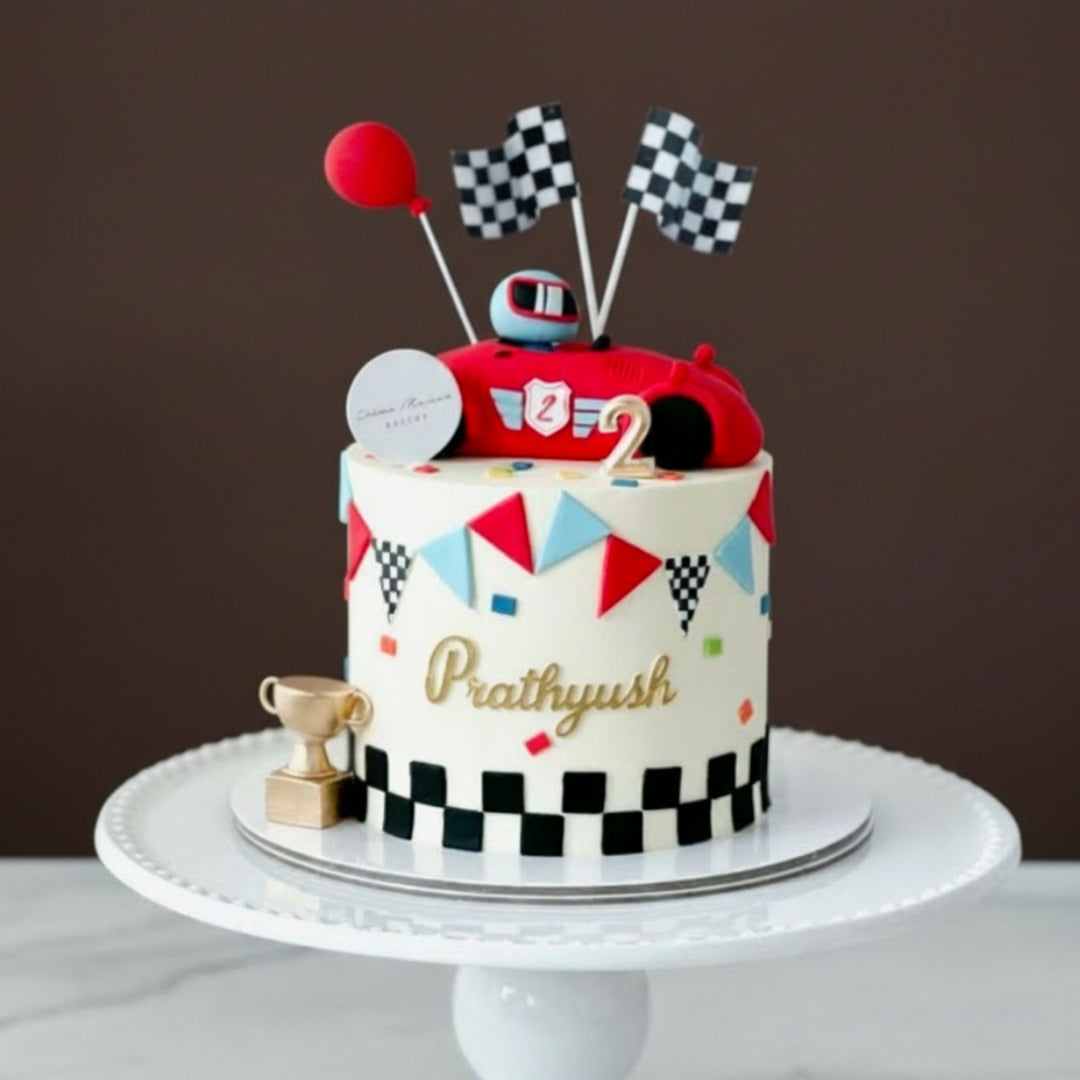 Mini Car Racer Celebration Cake