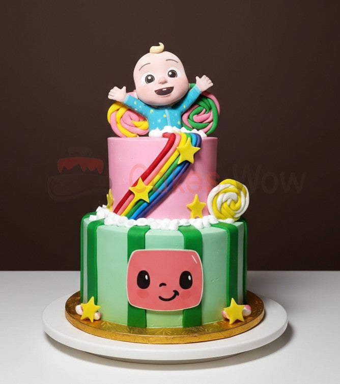 Cocomelon 1st Birthday Fusion Cake