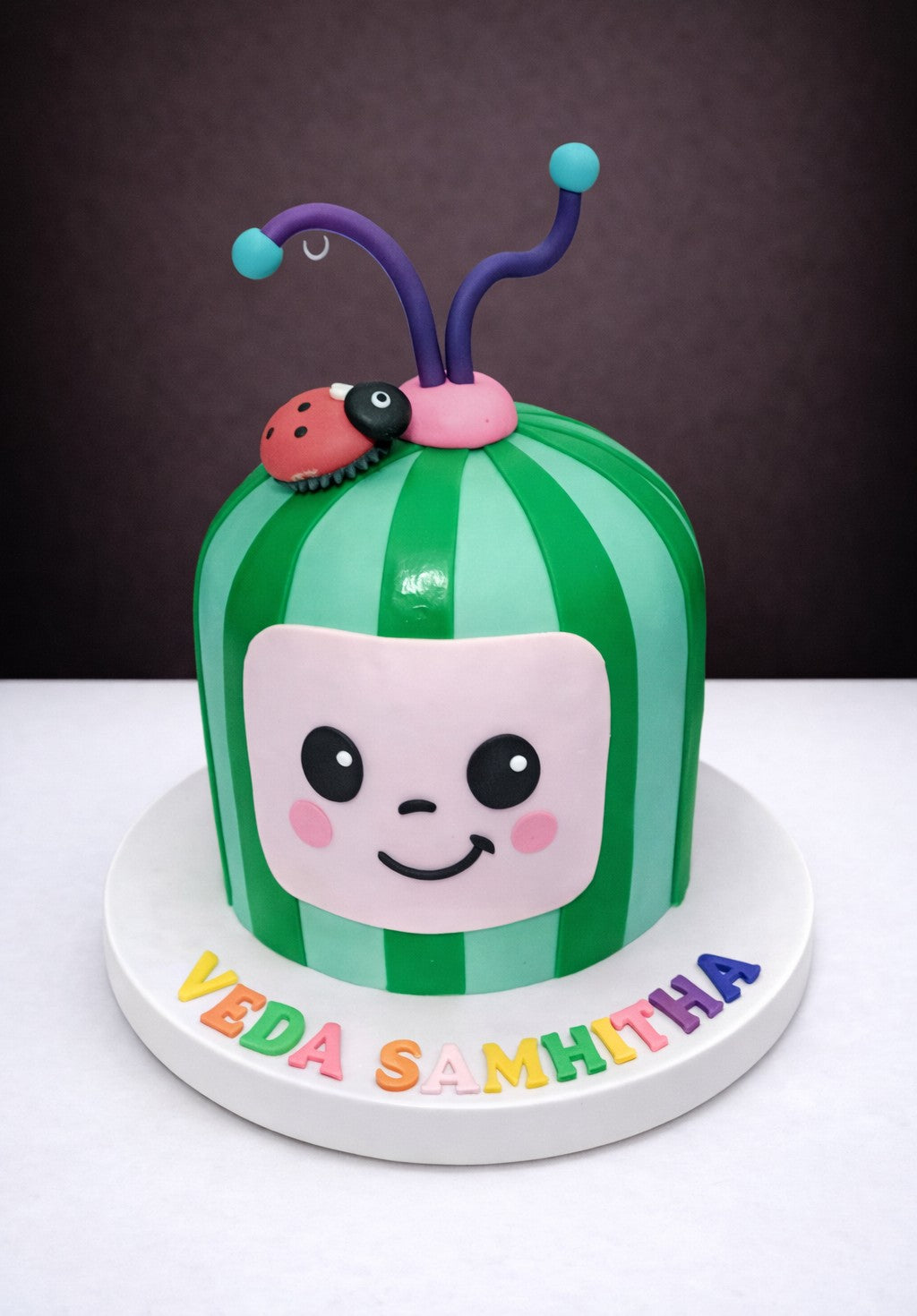 Cocomelon Melon Character Cake