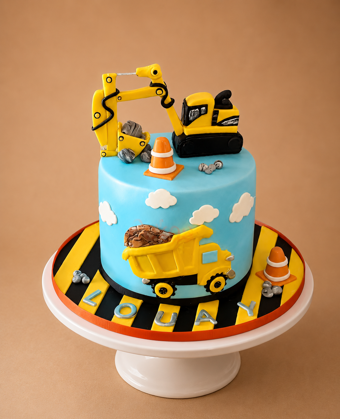 Excavator &JCB Construction Cake