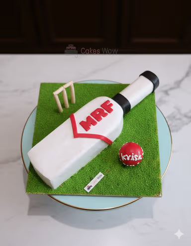 Giant Cricket Bat Celebration Cake