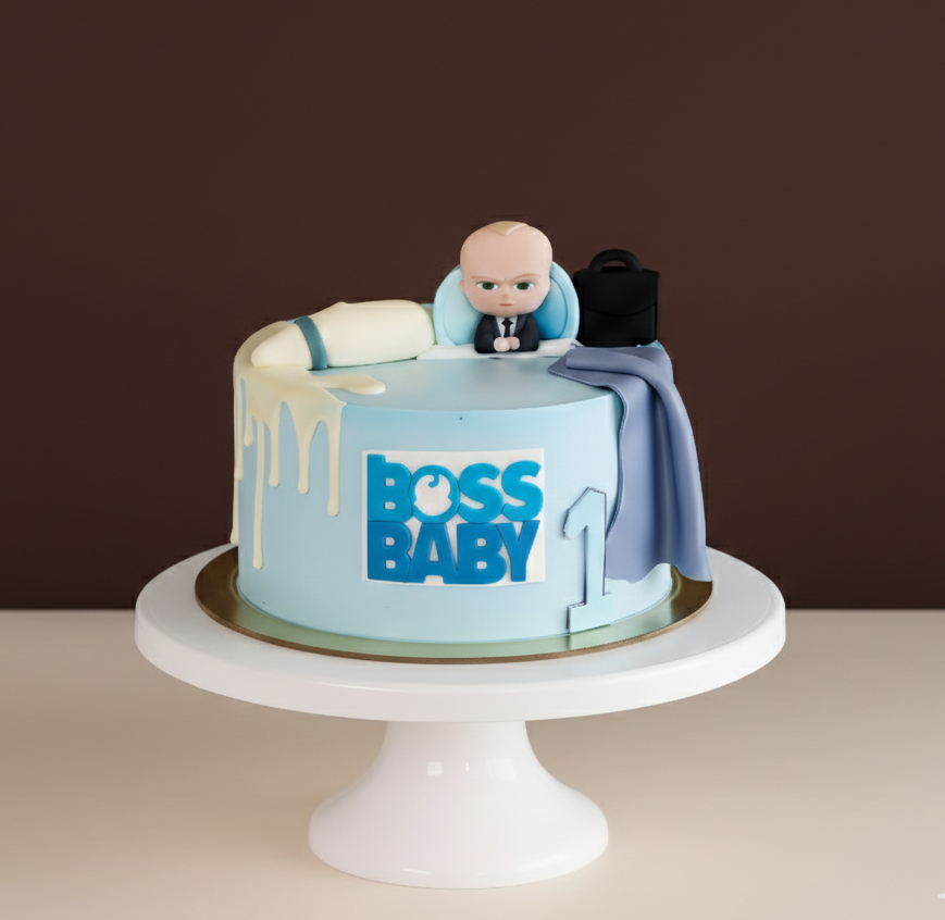 Boss Baby Drip 1st Birthday Cake