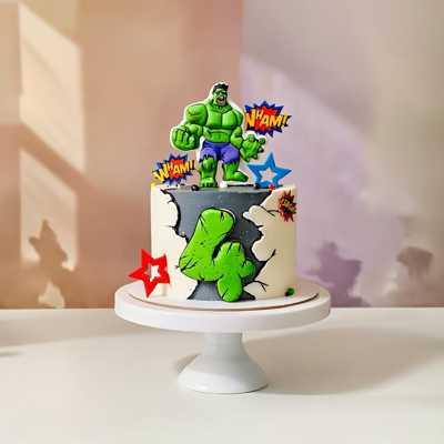 Incredible Hulk Superhero Cake
