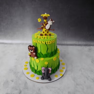 Jungle Theme Step Cake