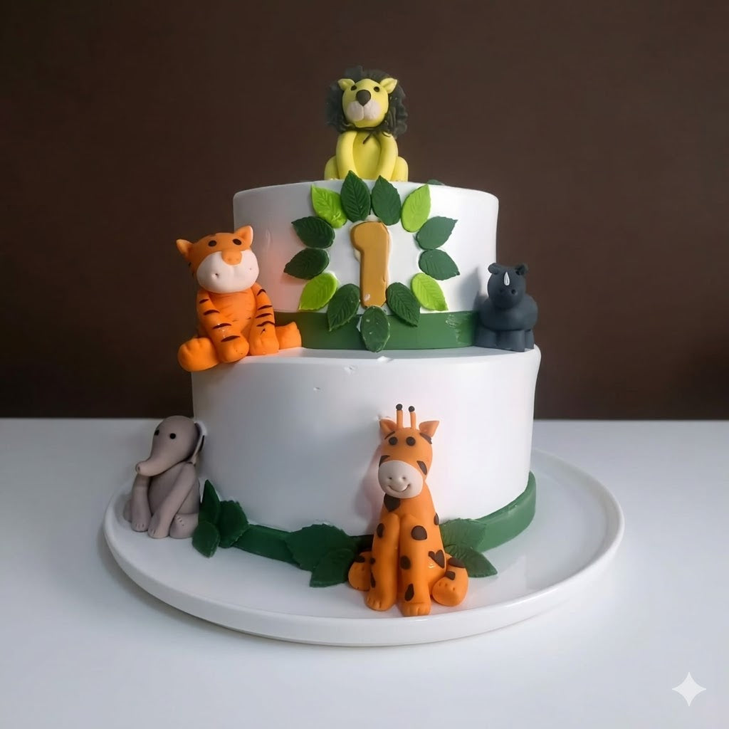 Elegant Safari Jungle Cake