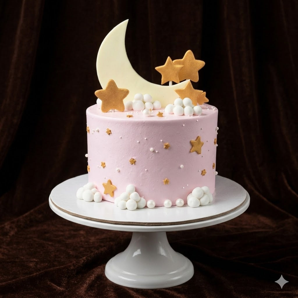 Blush Moon & Stars Cake
