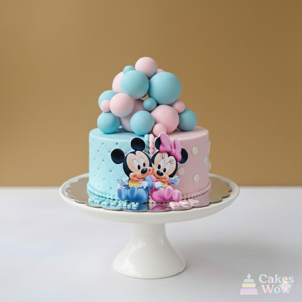 Mickey Minnie Twins Cake