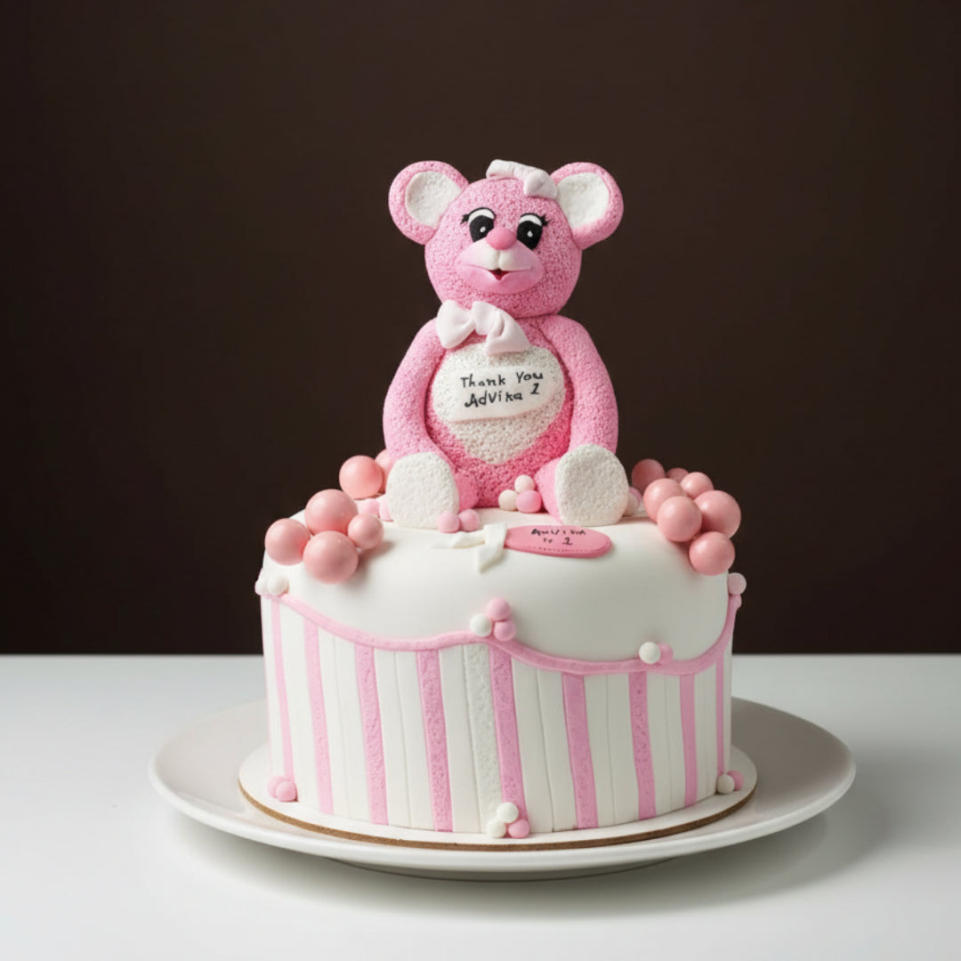 Pink Teddy Classic Cake