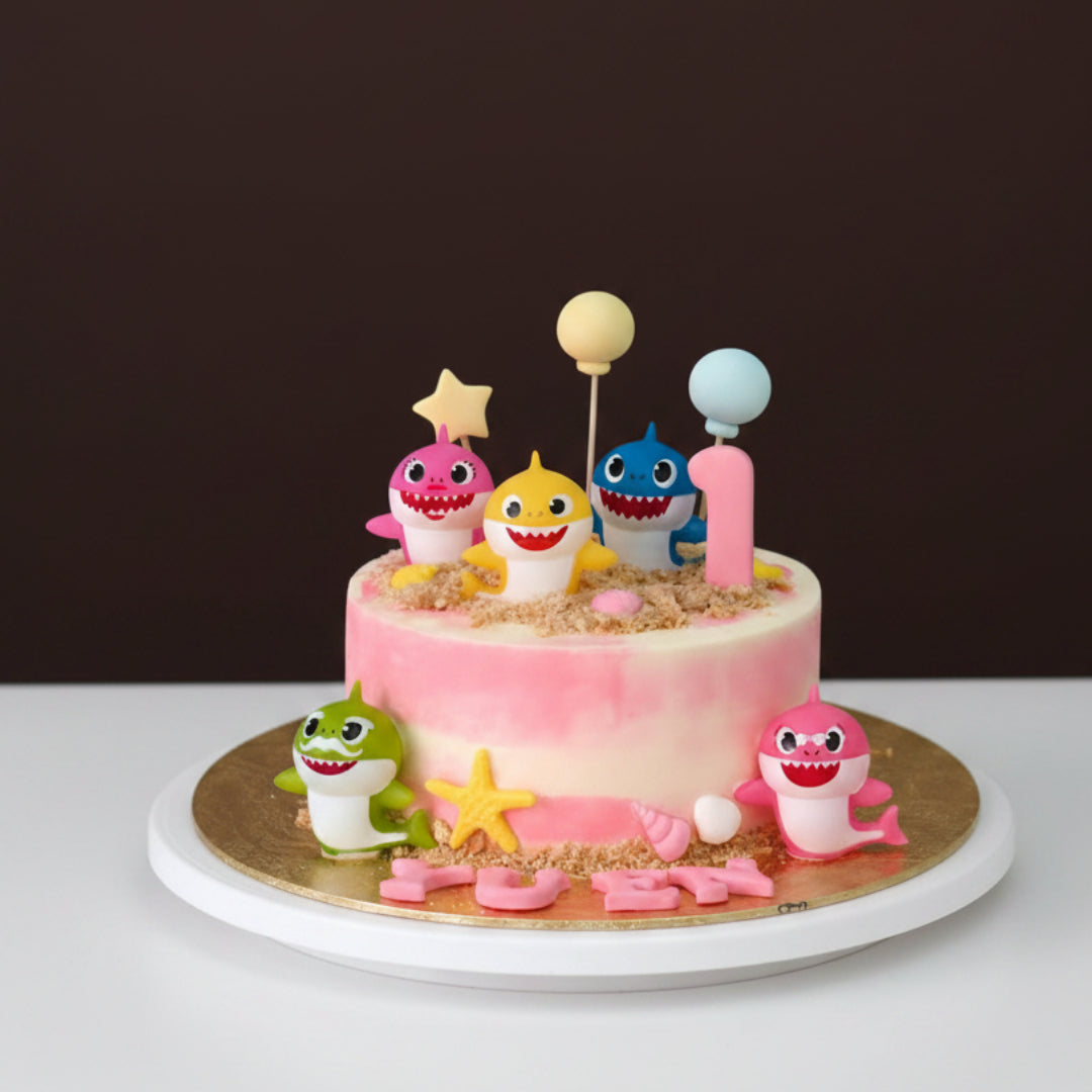 Baby Shark Pink Beach Cake