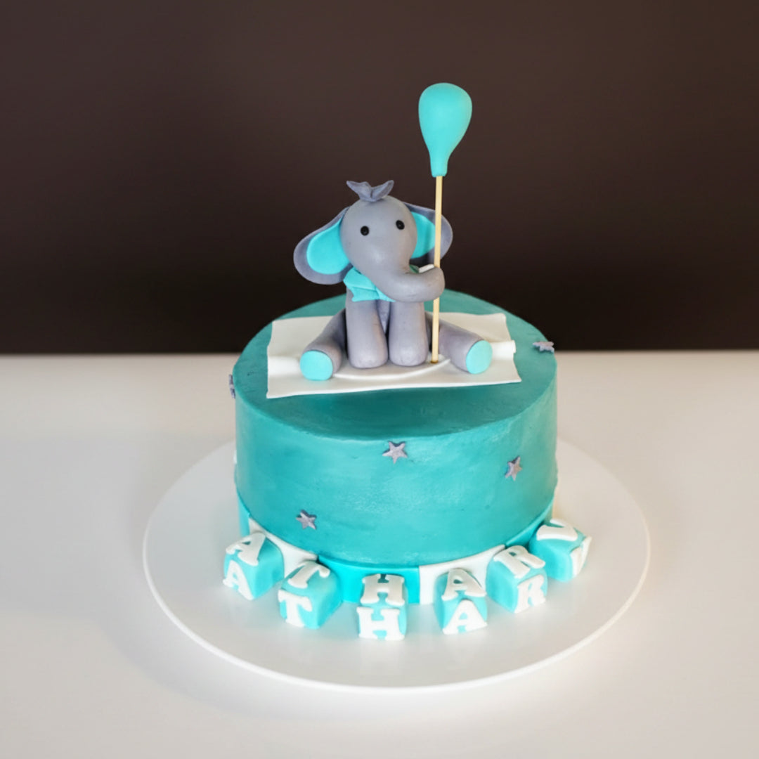 Starry Elephant Balloon Cake