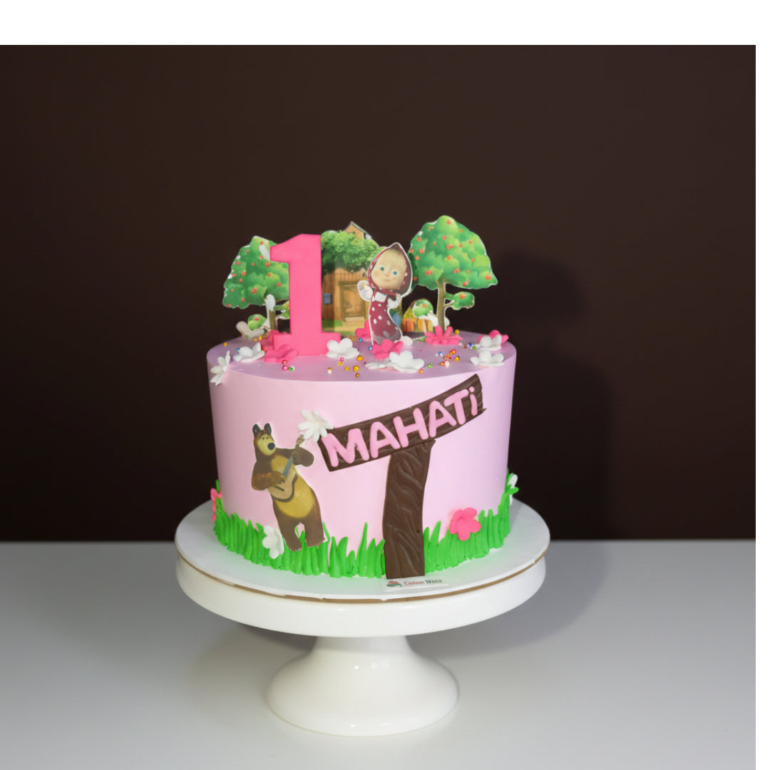Masha and the Bear Garden Cake