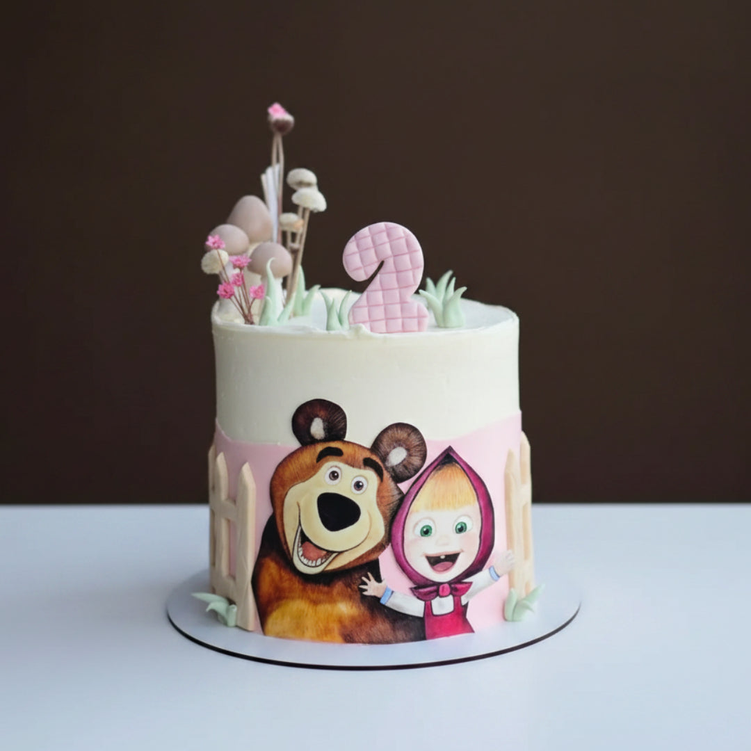 Masha and the Bear Rustic Mushroom Cake