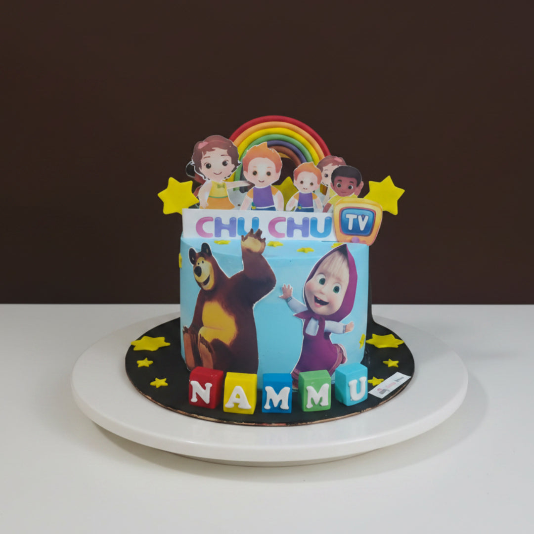 Masha and ChuChu TV Mashup Cake