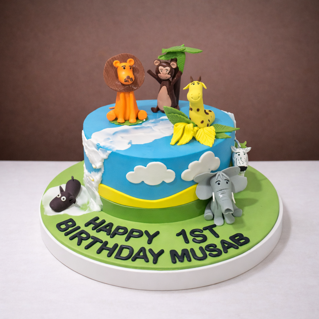 Jungle Safari Splash Adventure Cake