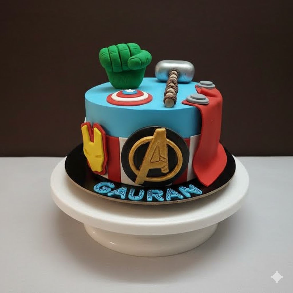 3D Avengers United Cake