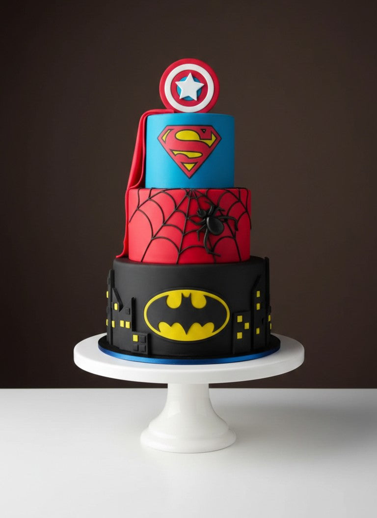 Superhero City Theme Cake