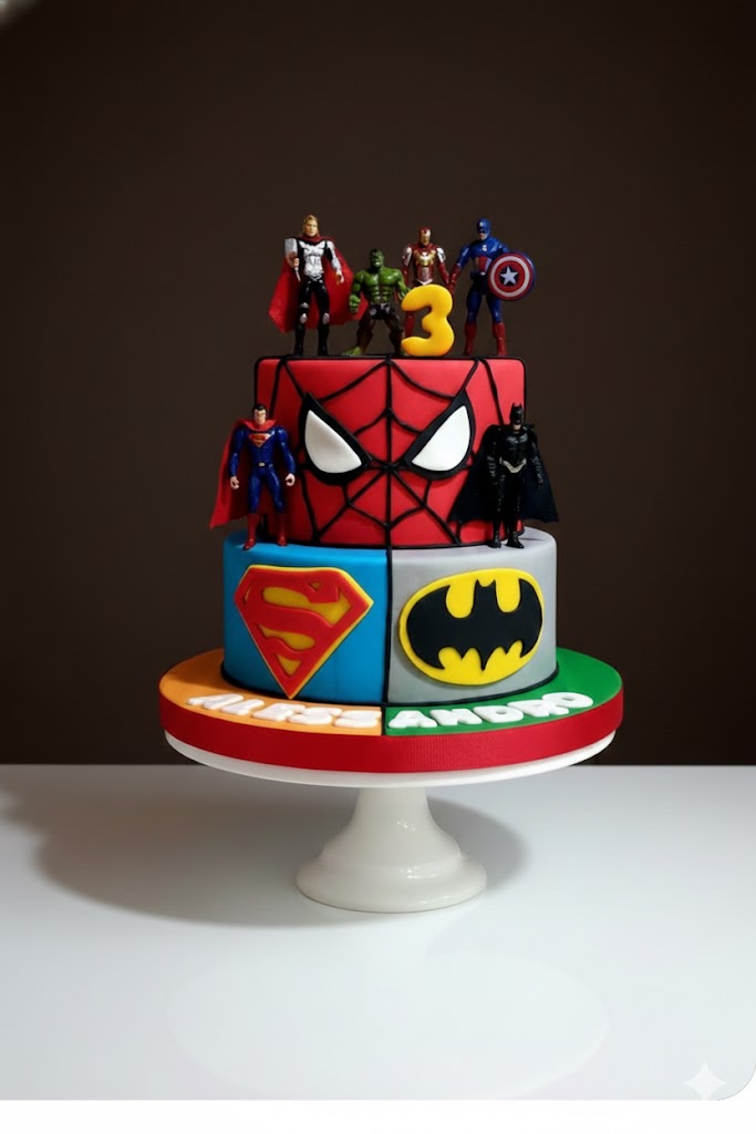 Ultimate Superhero Party Cake