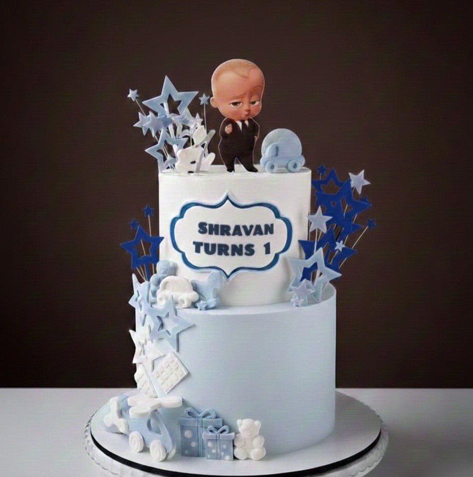 Starry Night Boss Baby Cake