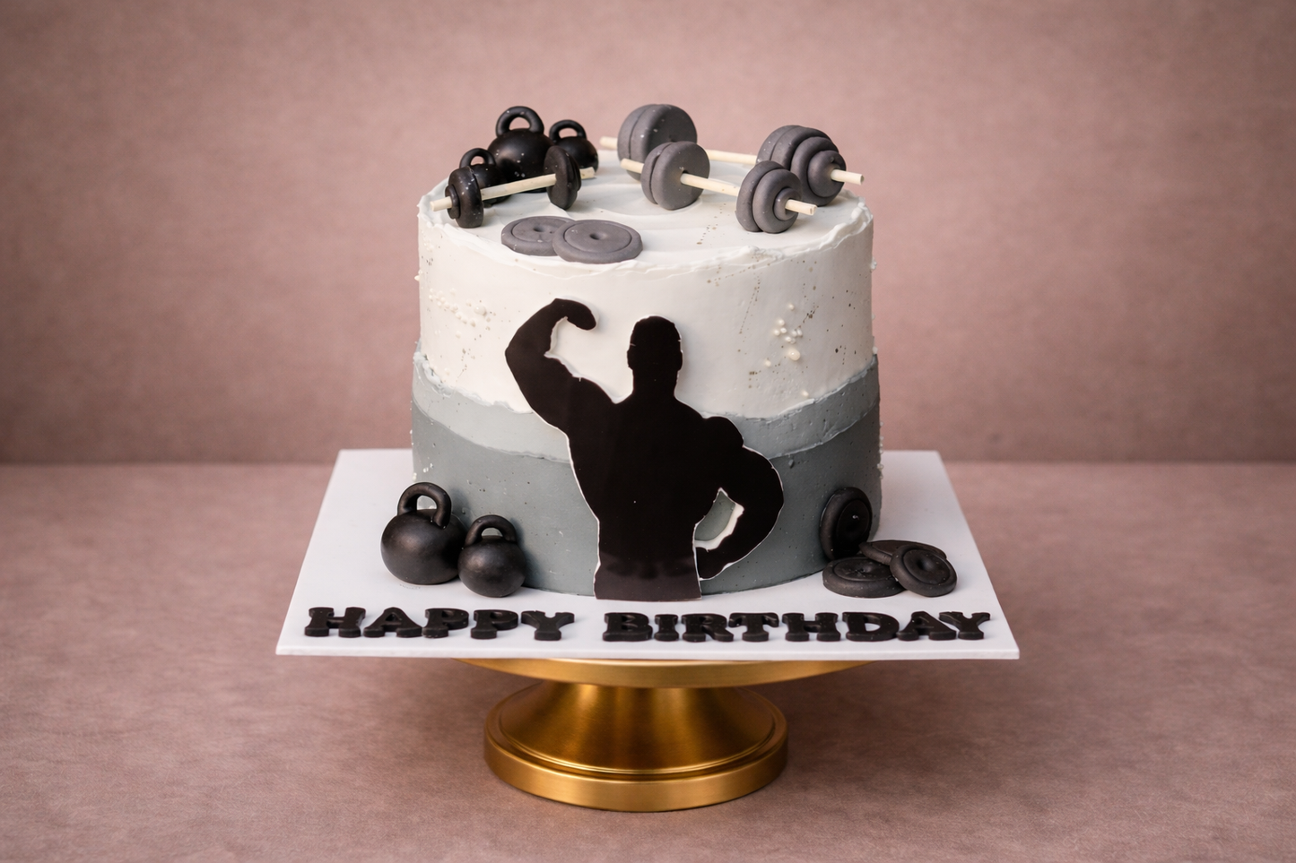 Bodybuilder Gym Theme Cake