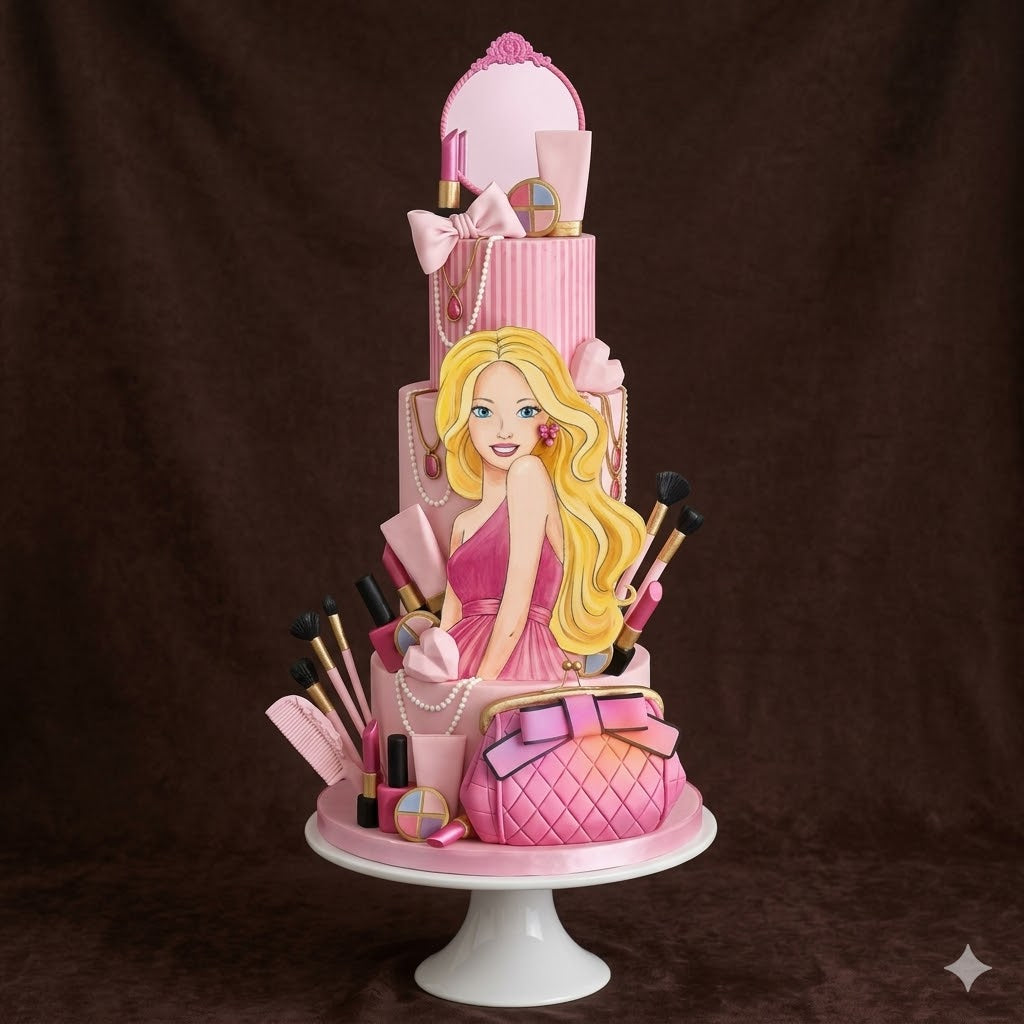 Barbie Luxury Makeup Designer Cake