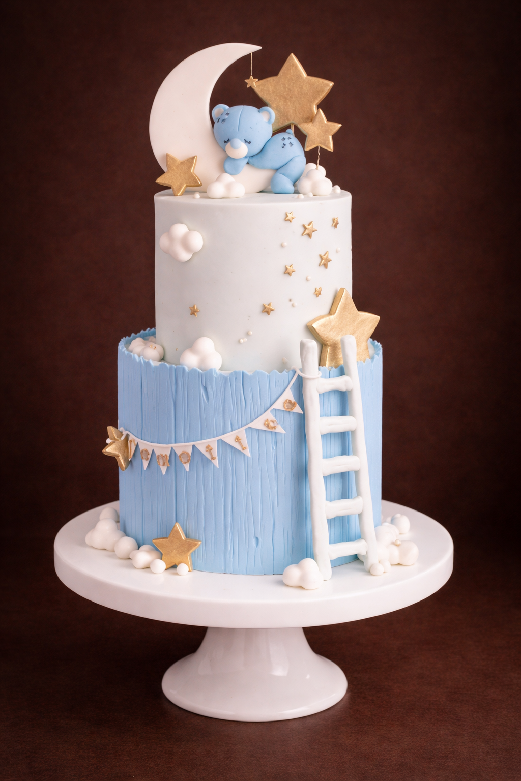 Teddy Dream Moon & Stars Cake