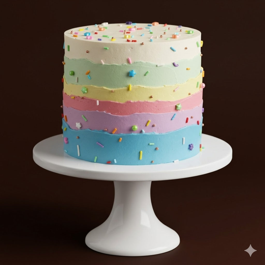 Pastel Sprinkle Symphony Cake