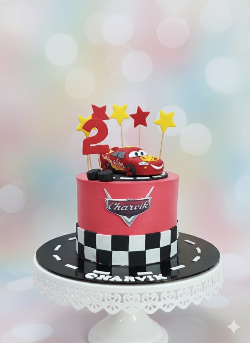 Ferrari Race Track Theme Cake