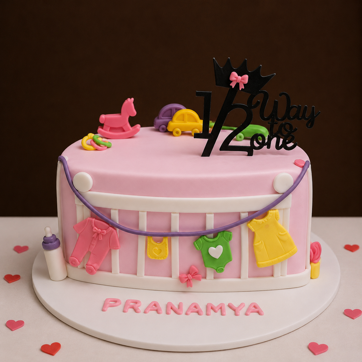 Half Way to One Baby Closet Cake