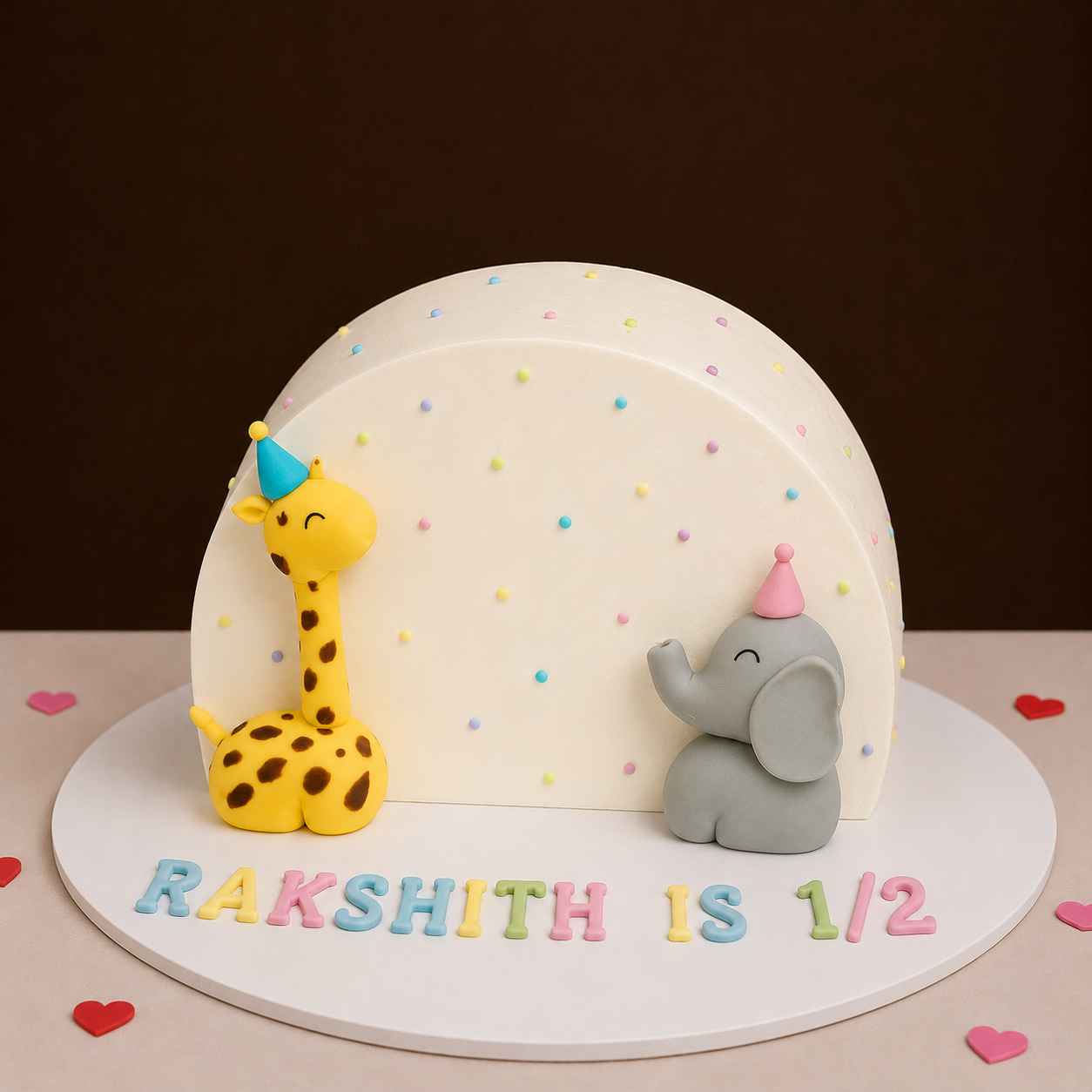 Safari Half Birthday Cake