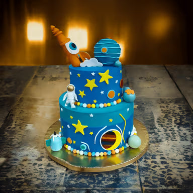 Little Astronaut's Space Step Themed Dream Cake