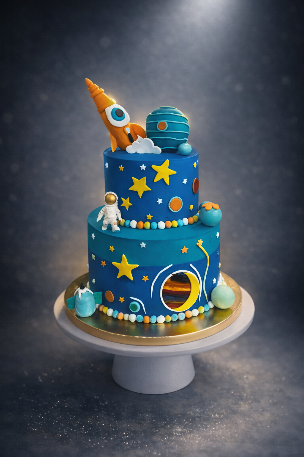 Galaxy Adventure Two-Tier Cake