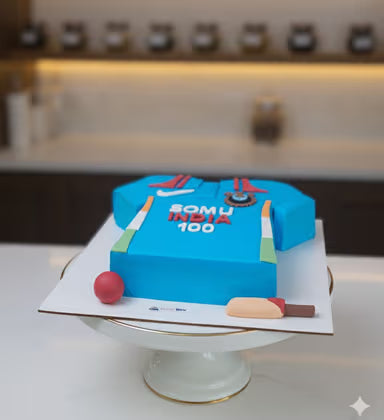 Cricket Jersey Theme Cake