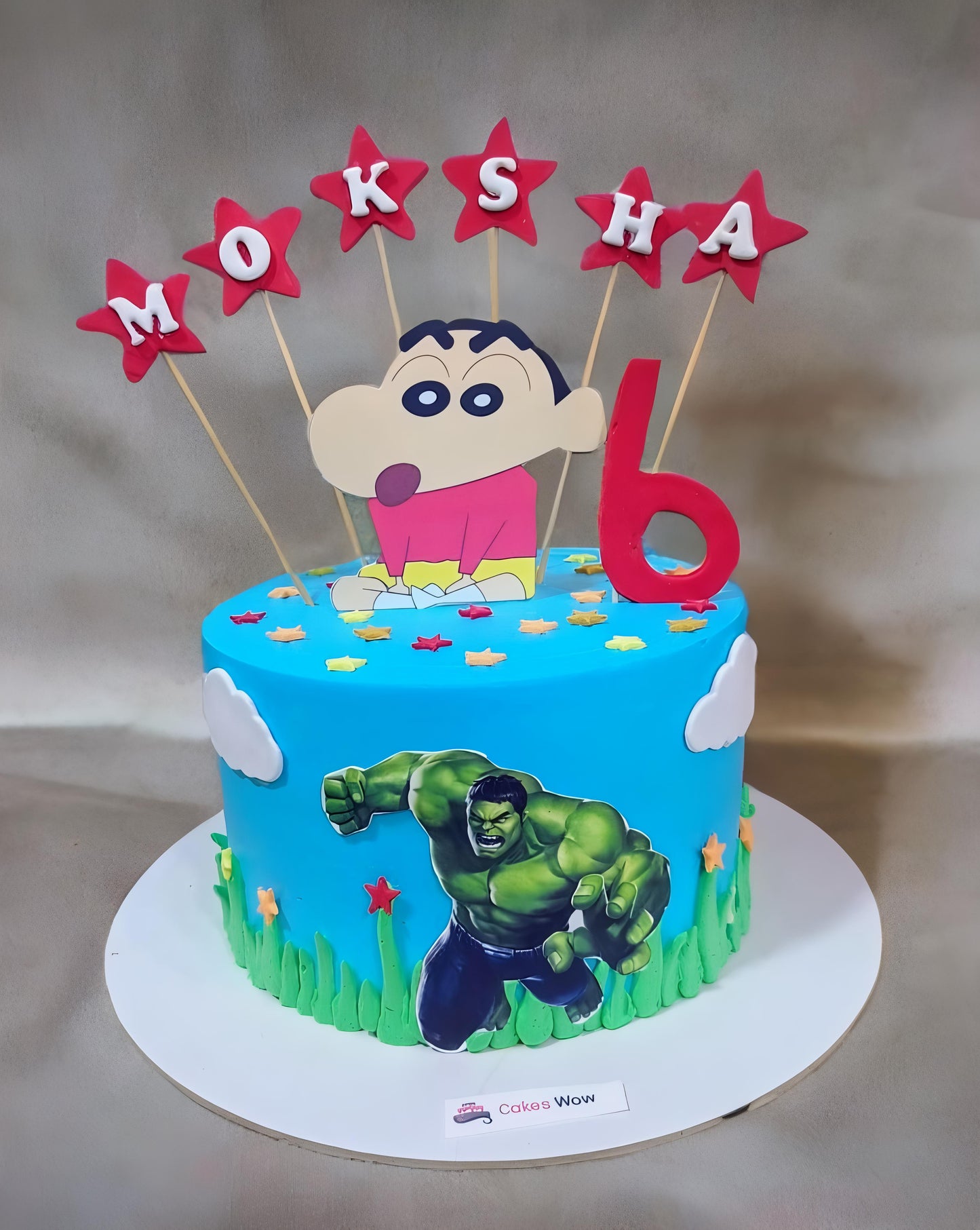 Shin Chan and Hulk Fusion Adventure Cake
