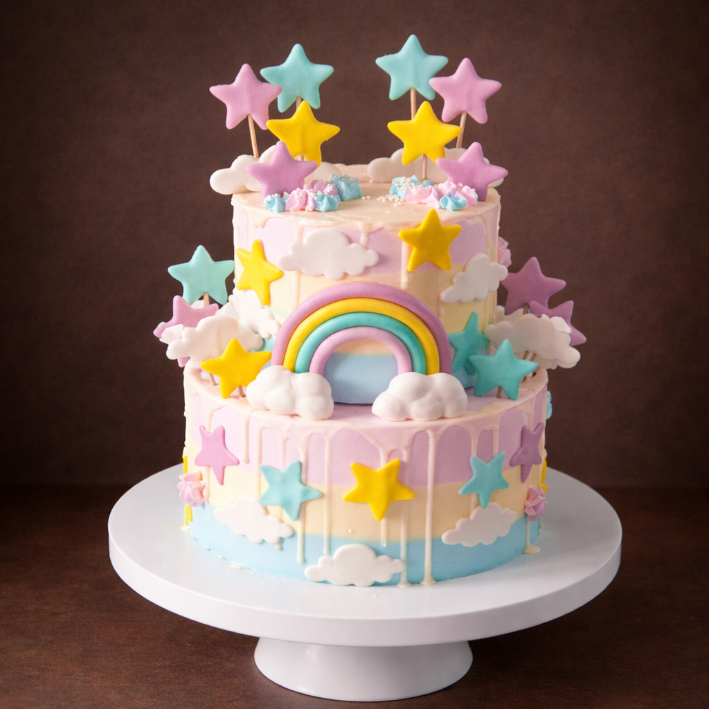 Rainbow Star Fantasy Cake