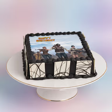 PUBG Photo Print Celebration Cake