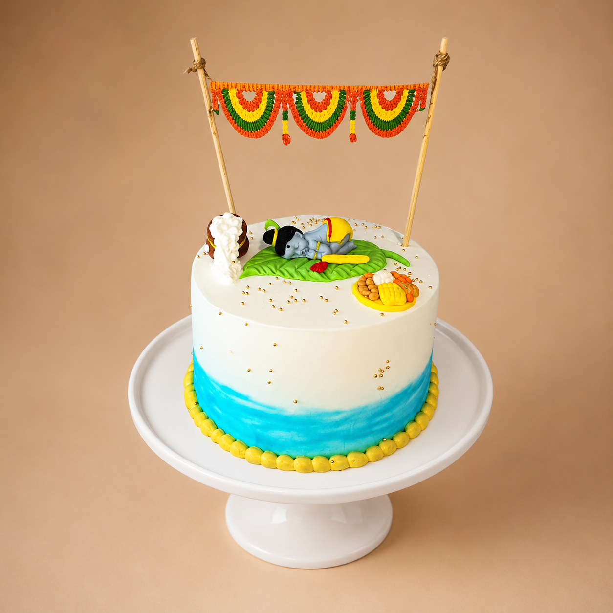 Sleeping Baby Krishna Celebration Cake