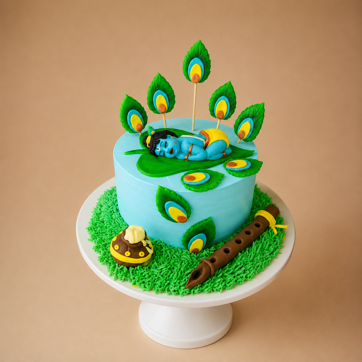 Sleeping Baby Krishna Cake