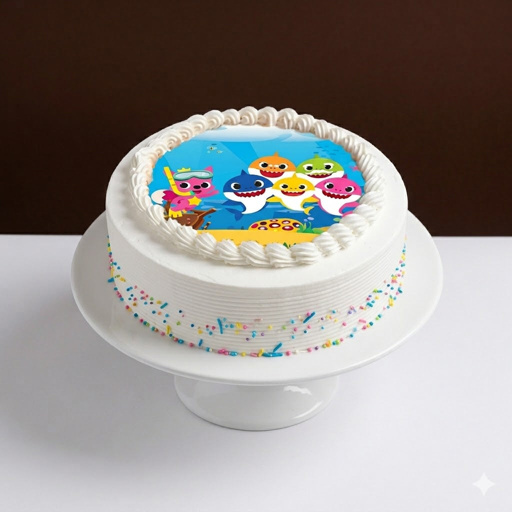 Baby Shark Photo Print Cake
