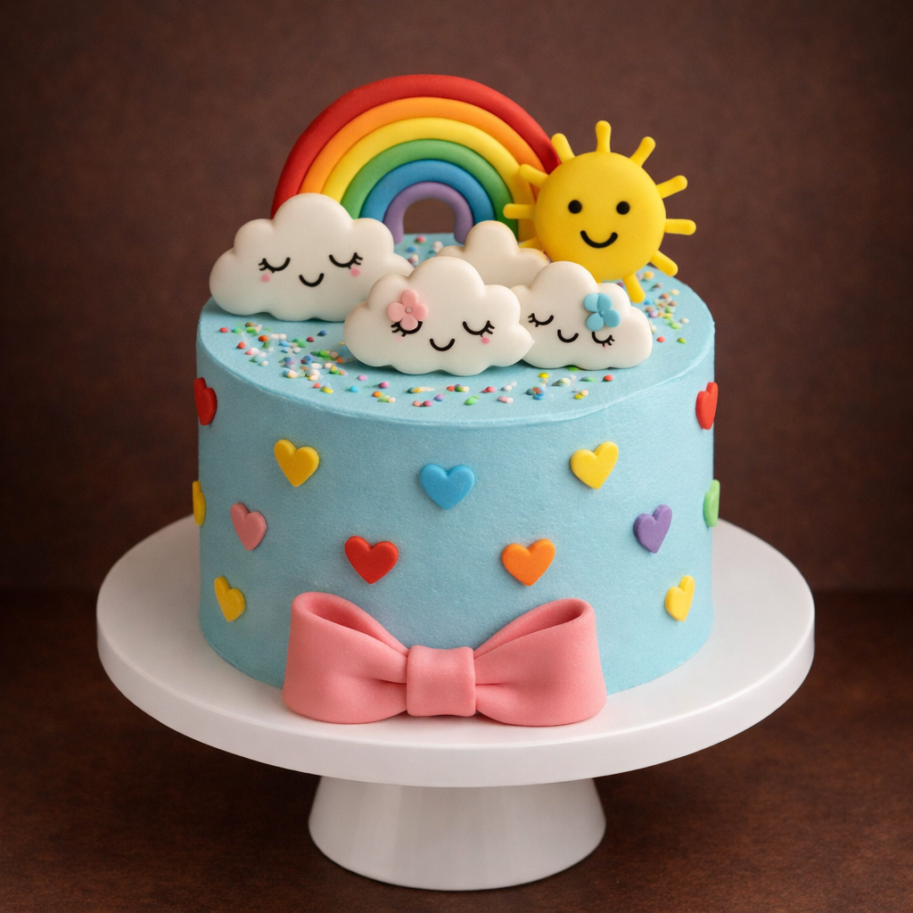 Sunshine Rainbow Smiles Cake