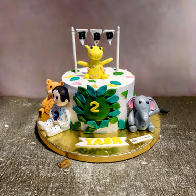 Jungle Safari Theme Cake