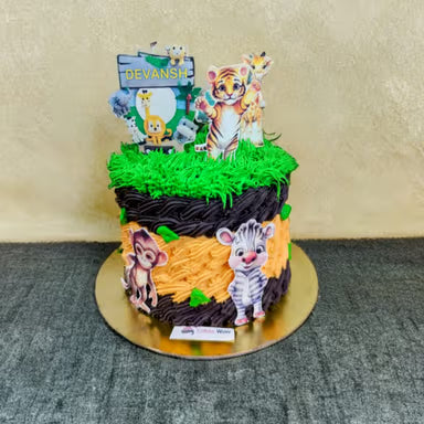 Jungle Friends Cream Cake