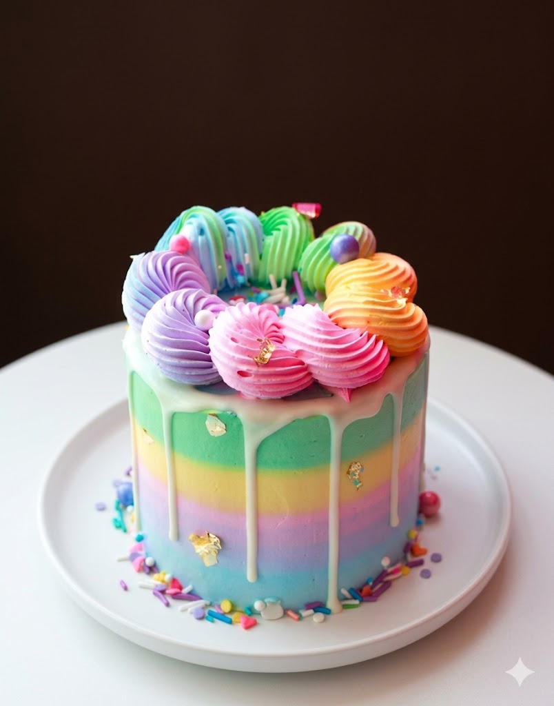 Rainbow Dream Drip Cake