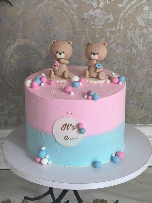 Twin Baby Theme Cake